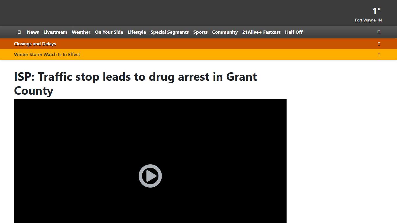 ISP: Traffic stop leads to drug arrest in Grant County