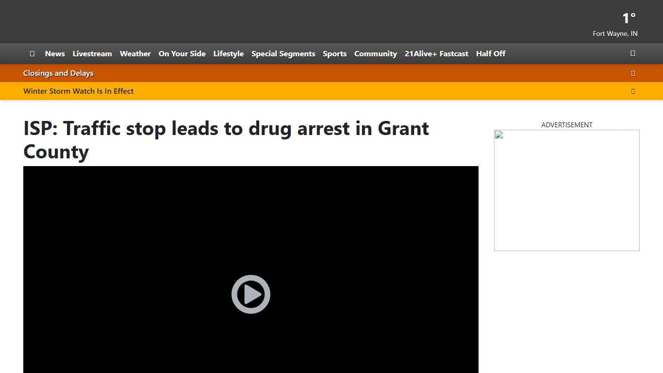 ISP: Traffic stop leads to drug arrest in Grant County